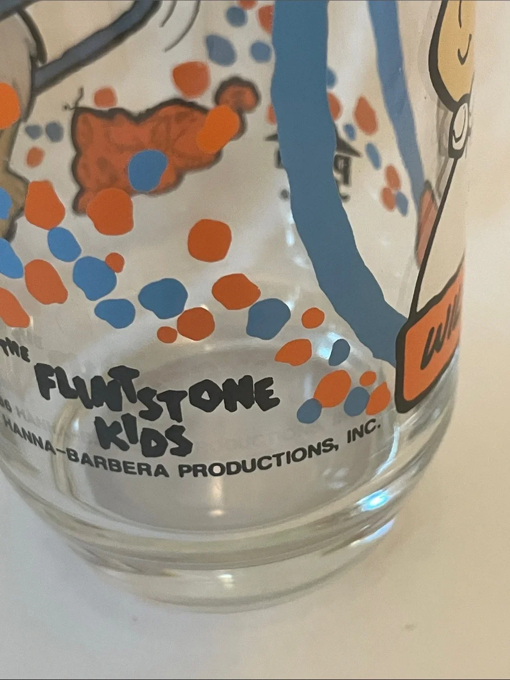 Vintage 80s Flintstone Kids Glasses Pizza Hut Hanna Barbara Betty Wilma Tumblers